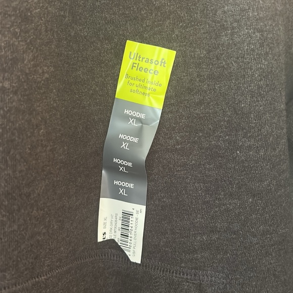 Men's Dark Gray Heather Hoodie - Picture 3 of 3